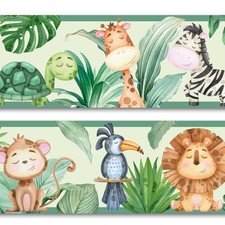 Bordüre Dschungel 15cm x 200cm Selbstklebend Kinderzimmer Wandtattoo Baby Y033
