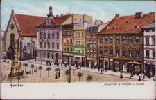 164231 AK Ratibor 1907 Raciborz Hauptring m. Rathaus u. Kirche <p> kleine Randke