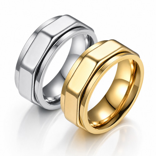 Edelstahl ring drehbar gold - ring,