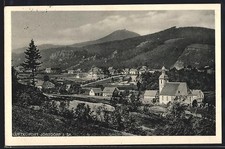 Jonsdorf i. Sa., Ortsansicht mit Kirche und Umgebung, Ansichtskarte 