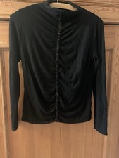 Nicowa Damen Pailletten T Shirt Schwarz Größe 38