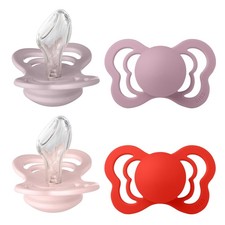 BIBS Couture Schnuller 4er-Pack, BPA-frei, Kiefergerechte Form. Silikon, Hergest