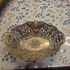 Große Silberschale, Durchbruchkorb,  800er Silber, 179g. 22cmx16cm,7 cm hoch