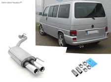 Fox Sportauspuff Endschalldämpfer VW T4 Bus Kasten 2x80mm rund gerade