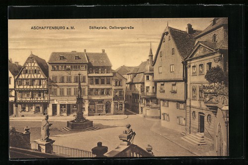 Ansichtskarte aschaffenburg - ansichtskarte, a