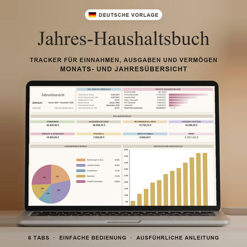 Jahres haushaltsbuch - jahres,