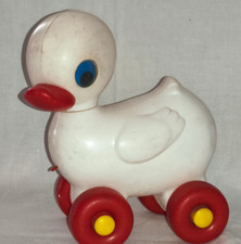 UdSSR/DDR Nachziehspielzeug ,Spielzeug Ente mit Rädern,Wackelaugen