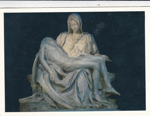 Michelangelo pieta postkarte - michelangelo,