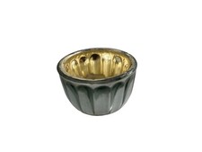 NORDAL Teelicht Halter Kerzen Glas Chrom Höhe 4,3 cm ⌀ 6,7 cm