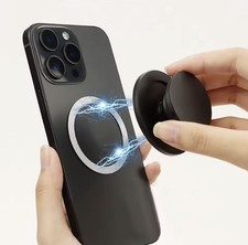 Handyhalterung PopGrip Griff & Ständer für Smartphone Schwarz Universal MagSafe