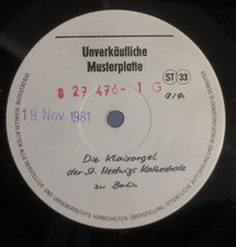unverkäufliche Musterplatte Eterna  Die Kaiserorgel Berlin