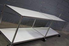 USM Haller Lowboard Regal 150cm Medienboard weiß Rollen Sideboard Ablage TV-Rack