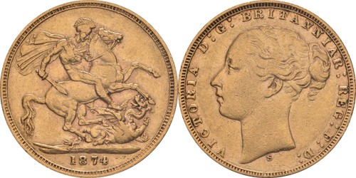 Australien sovereign 1874 s - australien:1,