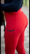 Spooks Reitleggings Emalia S 36 Full Grip Reithose Leggings Reggings Ribbon Red
