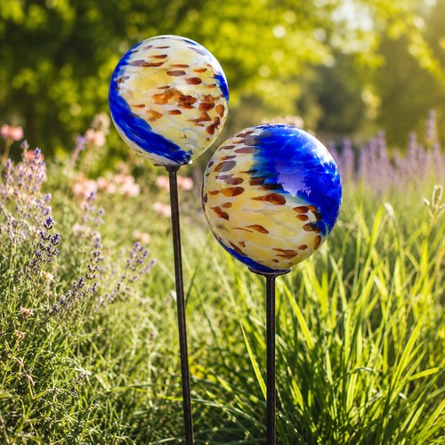 Glas gartenkugeln auf - gartenkugeln, stab