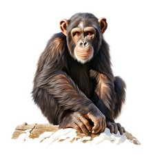 8x sticker chimpanzee car