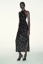 Zara Samtkleid schwarz/ S/