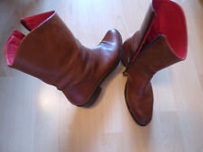 Gianfranco Lattanzi Chelsea Ankle Boots Gr.  Leder in Braun Futter Rot NP-359€