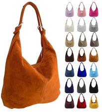 ❤️ECHT LEDER SCHULTERTASCHE SHOPPER  DAMEN TASCHE BEUTELTASCHE WILDLEDER NEU ❤️