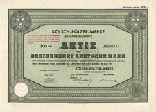 Kölsch Fölzer AG 1951 Siegen