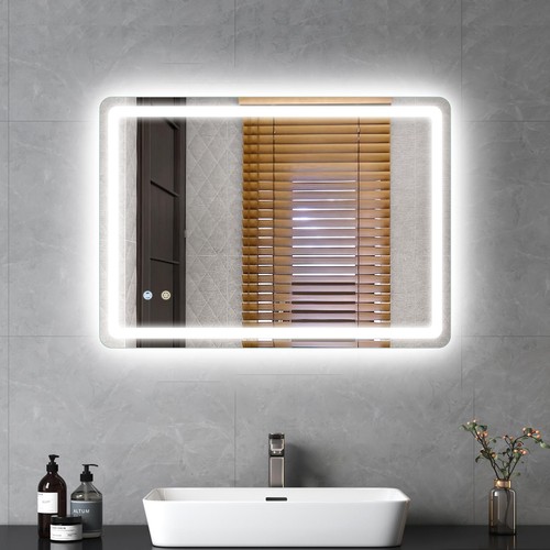 80cm led badspiegel mit - badspiegel,