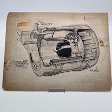 Original 1947 Autocar Artwork - Rotary Gallay Car Heater Cutaway