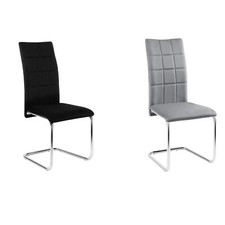 2x Esszimmerstühle Schwingstuhl Freischwinger Küchenstuhl Polsterstuhl #2628