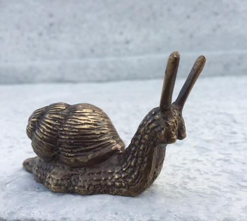 Bronzefigur schnecke 4x10cm - bronzefigur,