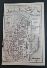 Original 1877 antike Landkarte