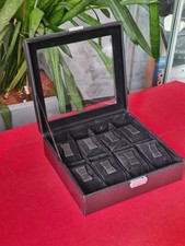 Uhrenbox, Uhrenkasten für 8 Armbanduhren, Aufbewahrung Uhren, TMC