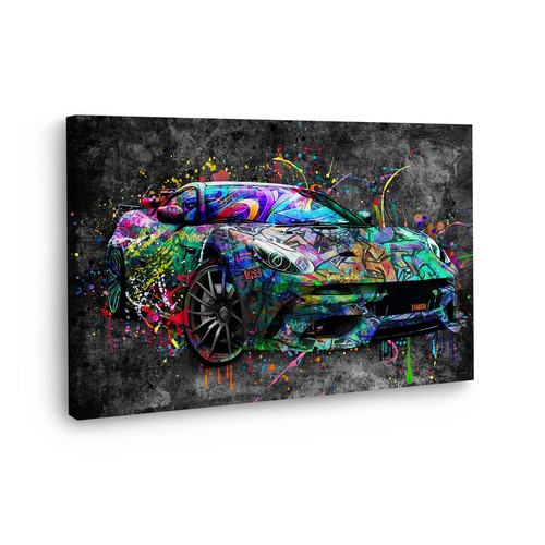 Sportwagen street art auto - sportwagen,