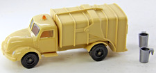 Wiking 1:87 - Magirus Müllwagen - beige - CS 1144/5 mit 2 Mülltonnen