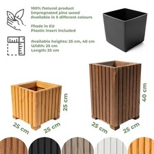 Blumenkasten aus Holz Pflanzkasten Blumentopf Kräutertopf für zu Hause Garten