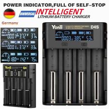 4 Slots LCD Akku Ladegerät USB Charger für Lithium Batterieladegerät A AA AAA