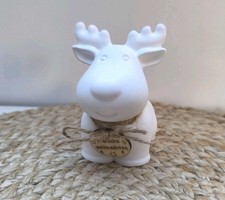 Deko Figur Rentier Elch Weiß