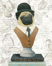 PUG DOG PRINT ART POSTER -