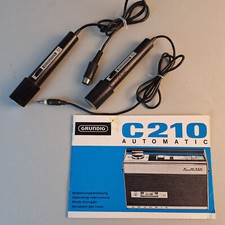 Bedienungsanleitung GRUNDIG C210 Kassettenrecorder und 2x Mikrofon GDM 308