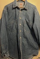 Vintage Levis  Western Jeanshemd Shirt Gr.M  90s Retro Made In Hong  Kong