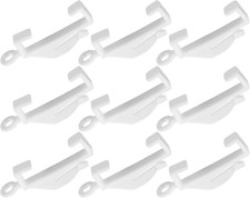 Fuyamp 50 Stück Kunststoff Gardinenhaken, weiß Gardinenschiene Gleiterhaken zum Aufhängen 