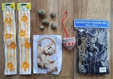 Deko Fischernetz blau Traumfänger Dekoherz (Strick) Girlanden-Blumen-Deko