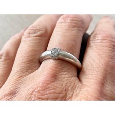 Sterling Silber Pave Diamant Akzent Ring von Ti Sento, eleganter Bandring