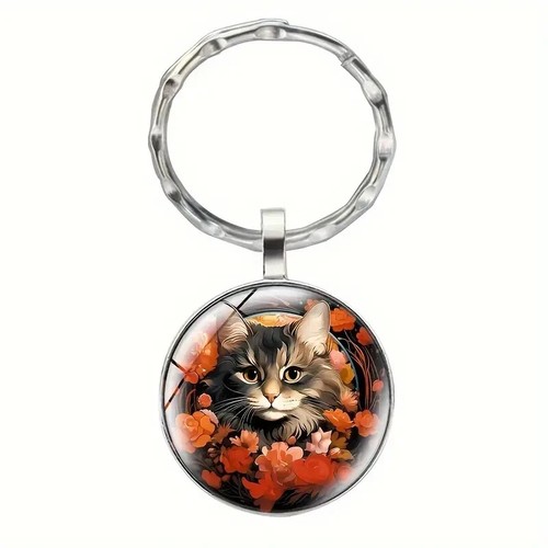Schlüsselanhänger katze mit - katze,