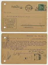 79690 - Postkarte Möbel-Haus S. Osswald - Chemnitz 23.5.1925 nach Leipzig