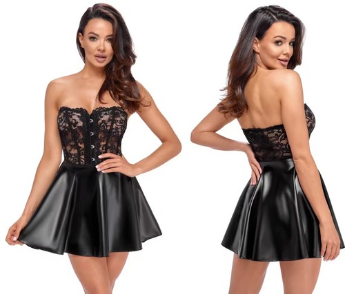 Noir handmade wetlook spitze - handmade,