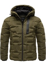 Herren Gefütterte Dicke Winter Jacke für Männer mit Kapuze 9128