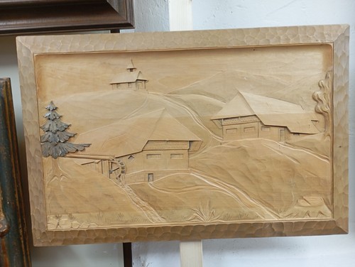 Holzbild geschnitzt handarbeit - holzbild,