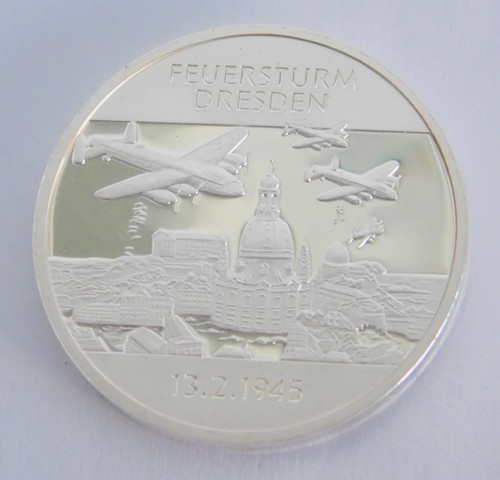 Medaille feuersturm dresden - medaille,