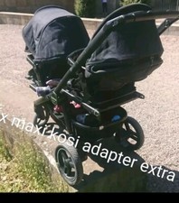 peg perego Tween Duette doppelkinderwagen mit 1x Extra maxi cosi adapter