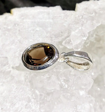 Anhänger mit facettierten Rauchquarz, 925er Silber - Quarz - facettiert -