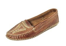 M46 Mokassins Stickerei Indianer Hippie Boho Ethno Lochmuster Leder Buffalo 38